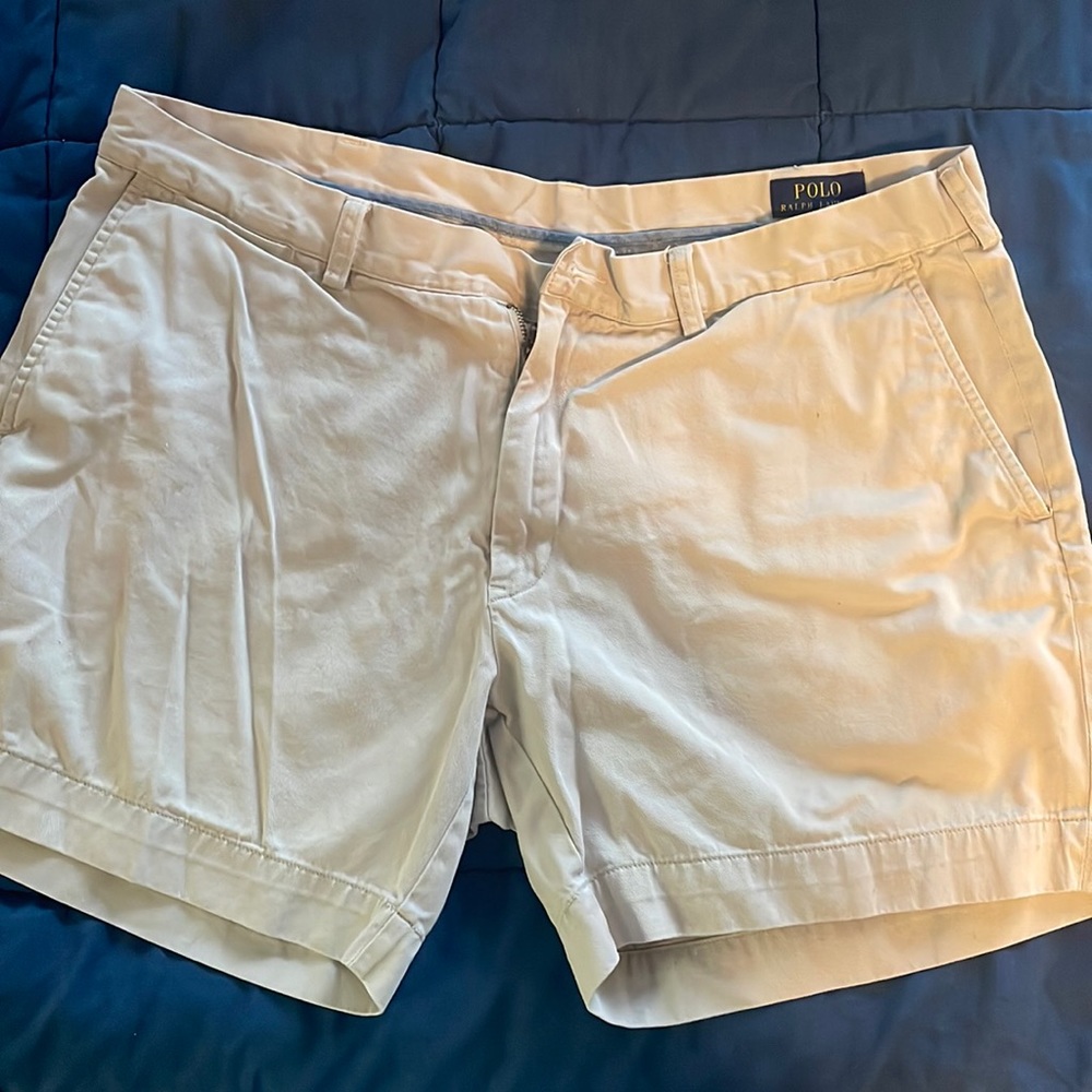 Polo Ralph Lauren khaki shorts.